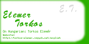 elemer torkos business card