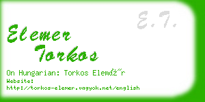 elemer torkos business card